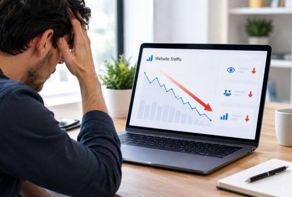 Website traffic dropped suddenly